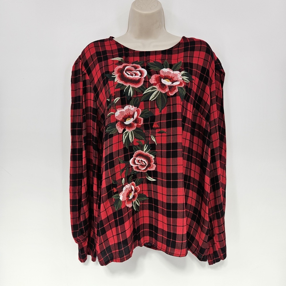Umgee women's SZ L Boho Peasant Tunic Top Cottagecore Fairy Romantic Embroidery